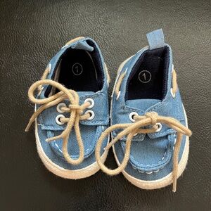 Jean Blue Soft Bottom Baby Shoes - Size 1